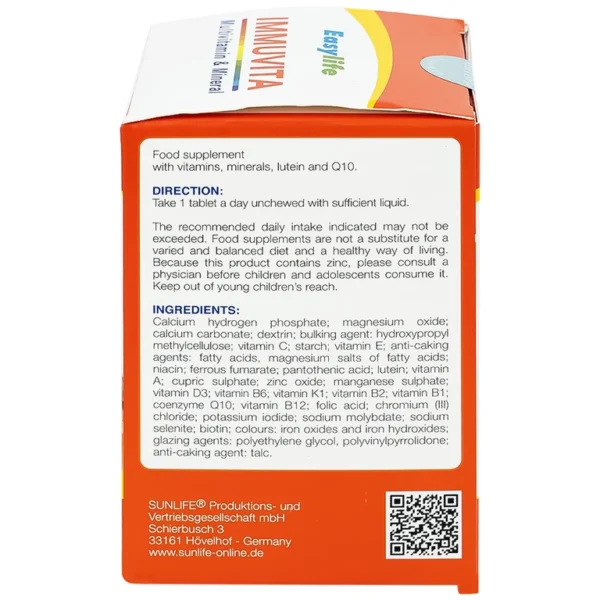 Viên uống Immuvita Easylife bổ sung vitamin và khoáng chất cho cơ thể, tăng sức khỏe (100 viên)